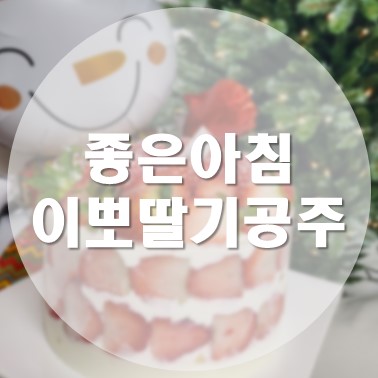 [국내/청주] 좋은아침 율량점 크리스마스 케이크 이뽀딸기공주 1호 후기