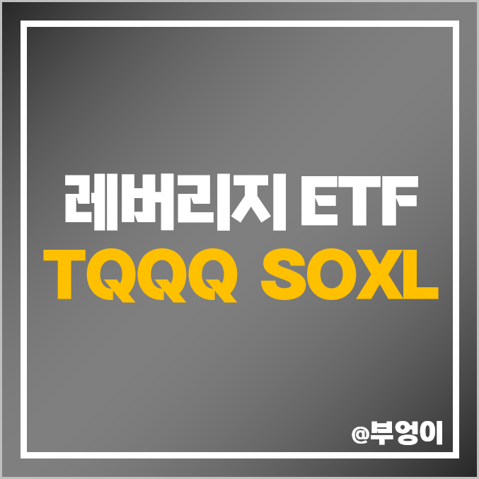 미국 레버리지 ETF TQQQ SOXL 주가 배당 장기 투자 수익률