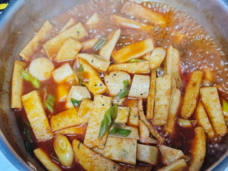  국물떡볶이 양념 청정원 동전육수 넣어 떡볶이집 맛 따라잡기 / 가래떡 절편으로 만들어요