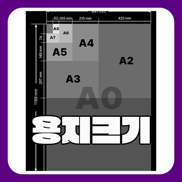  용지 규격 A4 A3 B4 B5 크기를 알아보자