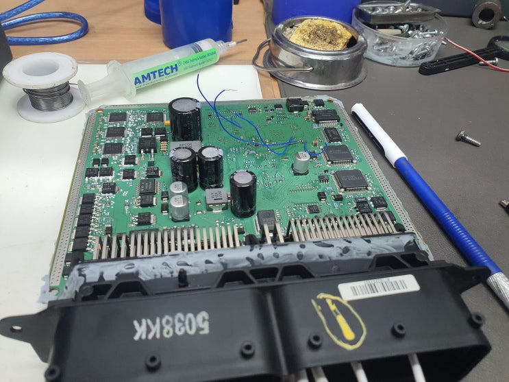 엑센트1.6 GDI 엔진 ECU 수리 39110-2BRA8.