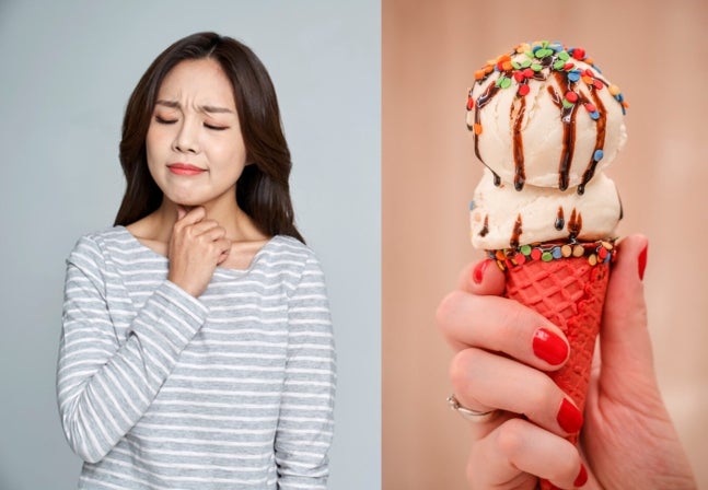 목 아플 때 아이스크림 어떤 효과가?
