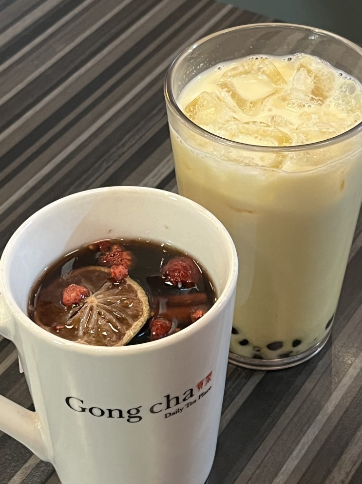  공차 신메뉴 초당옥수수밀크티 & 뱅쇼 얼그레이
