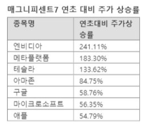  '팡' 시대 끝낸 '매그니피센트7' 내년에도 대세 상승 지속?