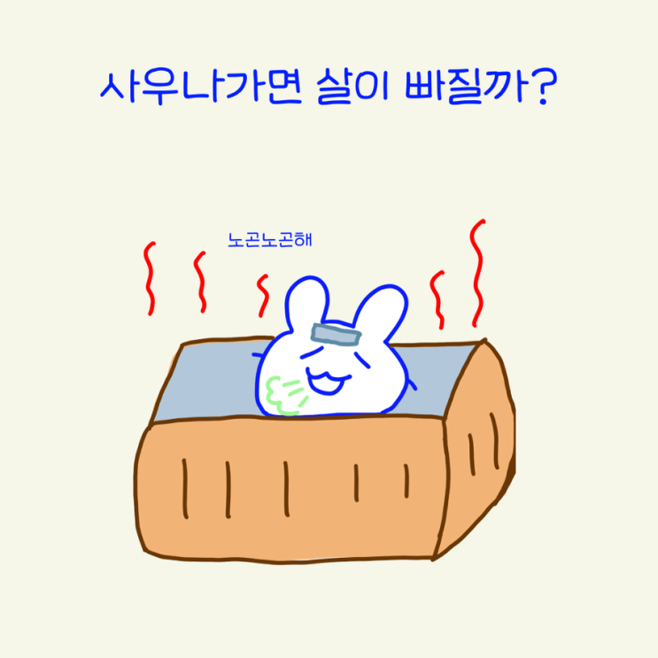  찜질방을 가면 살이 빠질까? (사우나, 찜질방, 반신욕 지방연소)