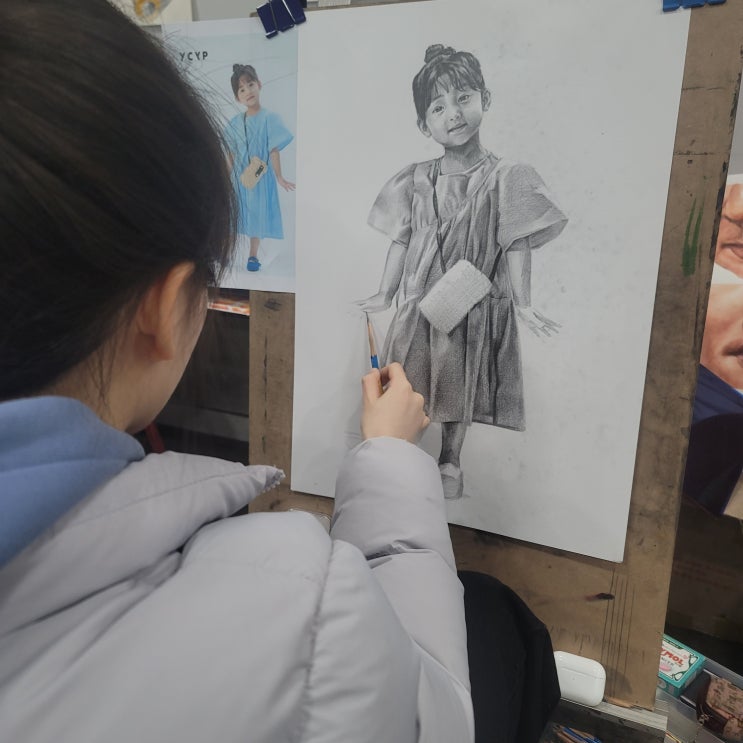  어린이 그리기 인체드로잉 인체소묘 기초수업 살펴보기 탄현동미술학원