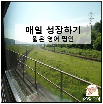  힘이되는 글귀 짧은 영어 명언 좋은 글로 날마다 성장을 꿈꾸며