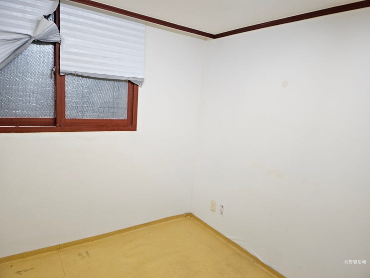 [안양도배] 안양 박달동 아파트 방 3개 천장 벽 광폭합지 부분도배