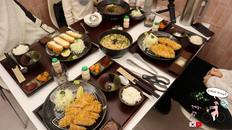 돈까스맛집 써니가쯔에서의 특별한 경험: 등심가쯔, 안심가쯔, 치즈가쯔가 포함된 3인세트와 함께 즐기는 우동과 냉모밀