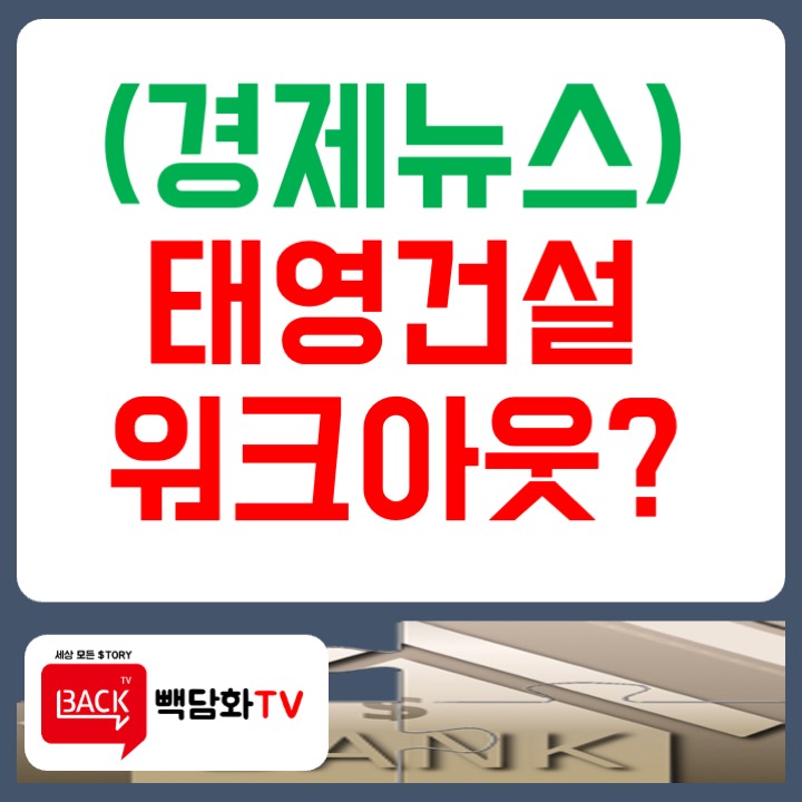 [경제뉴스] <b>태영건설</b> 워크아웃 신청할듯(ft. 부동산PF 붕괴의... 