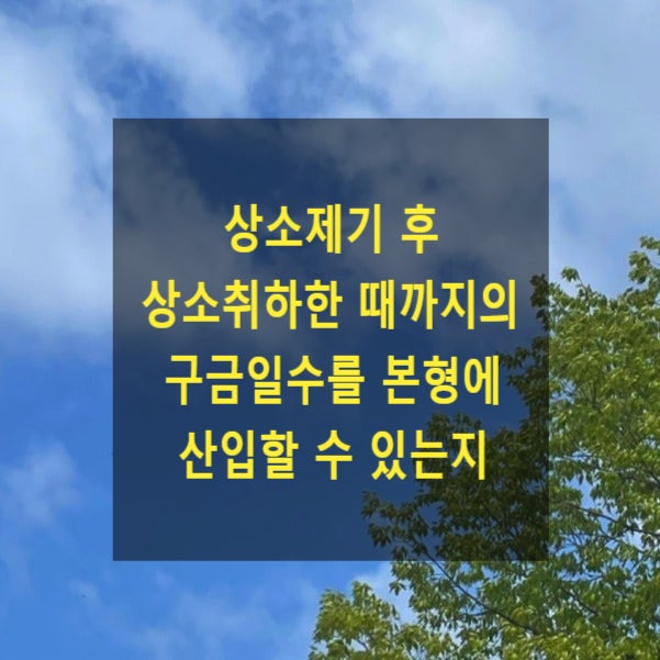  상소제기 후 상소취하한 때까지의 구금일수를 본형에 산입할 수 있는지