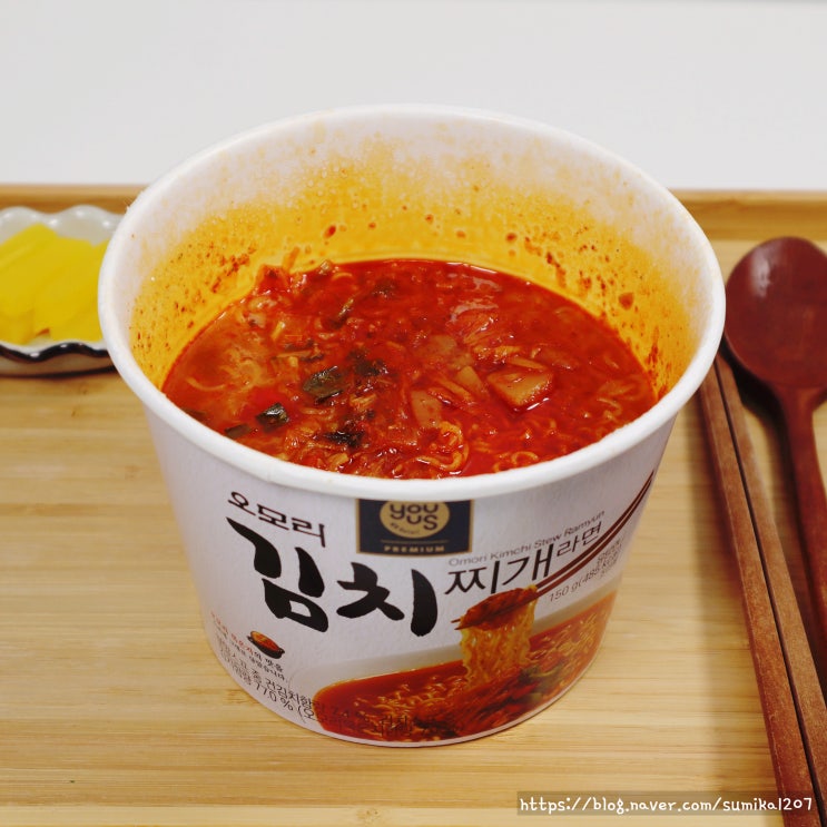 오모리김치찌개라면 GS 편의점 컵라면 가격 칼로리 후기