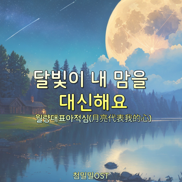  노래방 인기차트 / TJ미디어 노래검색 / 중국노래추천(中国音乐) -달빛이 내 맘을 대신해요(月亮代表我的心)월량대표아적심 첨밀밀OST