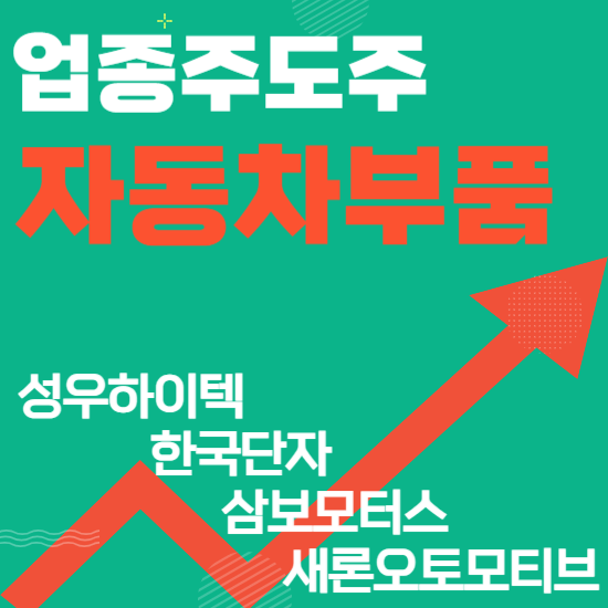  업종주도주 - 자동차부품(성우하이텍,한국단자,삼보모터스,새론오토모티브,상신브레이크)주도주식 주가 분석 및 미래 투자 전망
