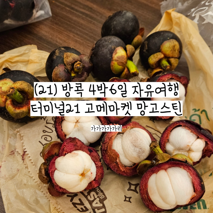 방콕 터미널21 고메마켓 (Gourmet Market) 동남아 열대과일 망고스틴 구매 후기 및 꿀팁, 마트 내부 (+망고스틴 개미)