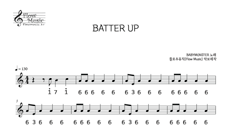  베이비 몬스터 - BATTER UP 칼림바악보