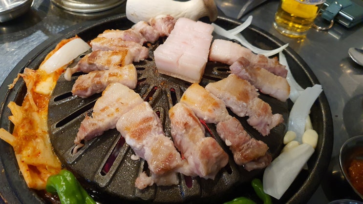 [진주 하대동] 삼겹살 & 돼지껍데기 & 라면 찐맛집 고깃집 하대푸줏간 간단 방문 후기