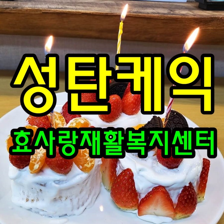  동탄 화성 병점 주간보호 센터/방문요양/효사랑재활복지센터/성탄 케이크 만들기