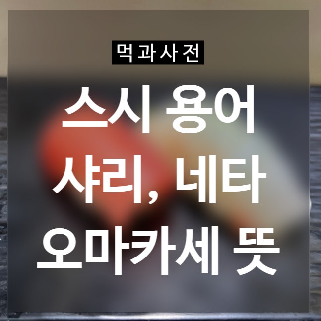 [스시 용어] 초밥 샤리 뜻 | 네타, 오마카세 뜻 알고 먹자