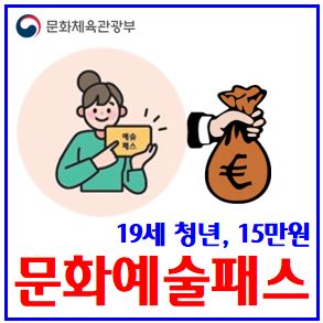 24년 청년문화예술패스 (feat. 19세, 최대15만원) : 지원대상, 국지방비매칭, 사용처, 기한, 순수공연전시, 관람, 영화, 통합문화이용권, 문화누리카드