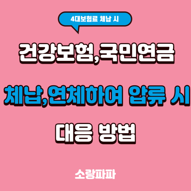 건강보험,국민연금 체납 또는 미납으로 통장,자동차,부동산이 압류 되었을 때, 해결 그리고 ....