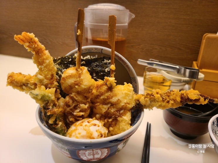  서산맛집 온센 서산점, 바삭한 튀김에 양도 많은 이까텐동, 아나고텐동, 온센우동 냠냠