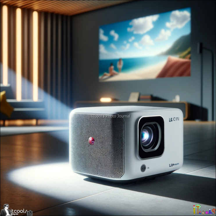  혁신적인 홈 시네마: LG 시네빔 큐브 4K 프로젝터 HU710PB