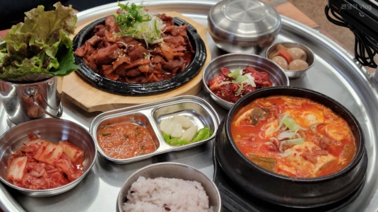  수원성대맛집 최가네 제육볶음과 순두부찌개 완클 후기