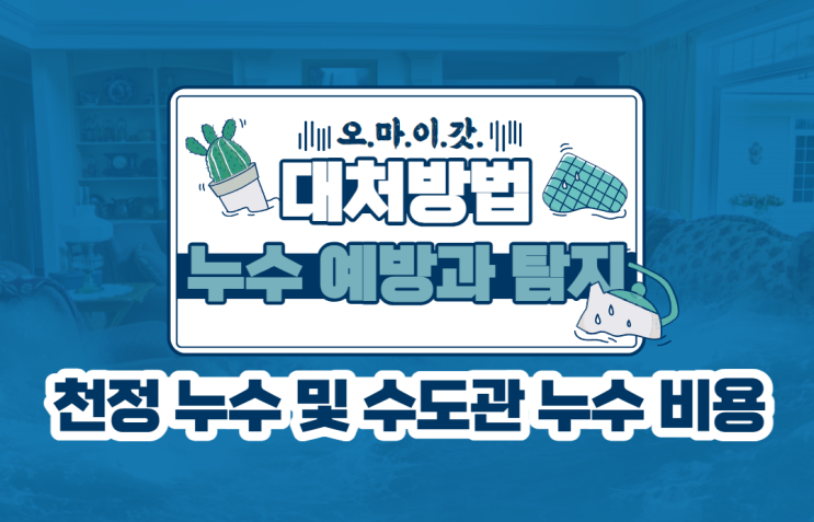  누수 예방과 탐지, 대처 방법 : 천정 누수 및 수도관 누수 비용