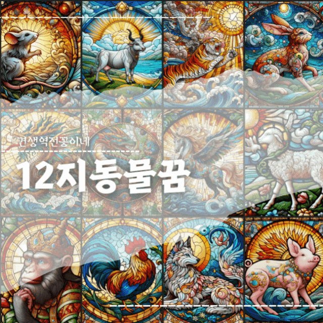 동물 나오는 꿈 12지 뜻 쥐 소 호랑이 토끼 용 뱀 말 양 원숭이 닭 개 돼지 꿈태몽