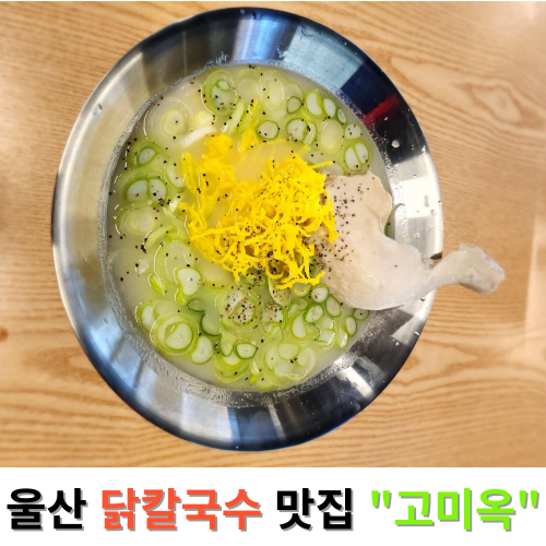  울산 남구 닭칼국수 맛있는 집 고미옥