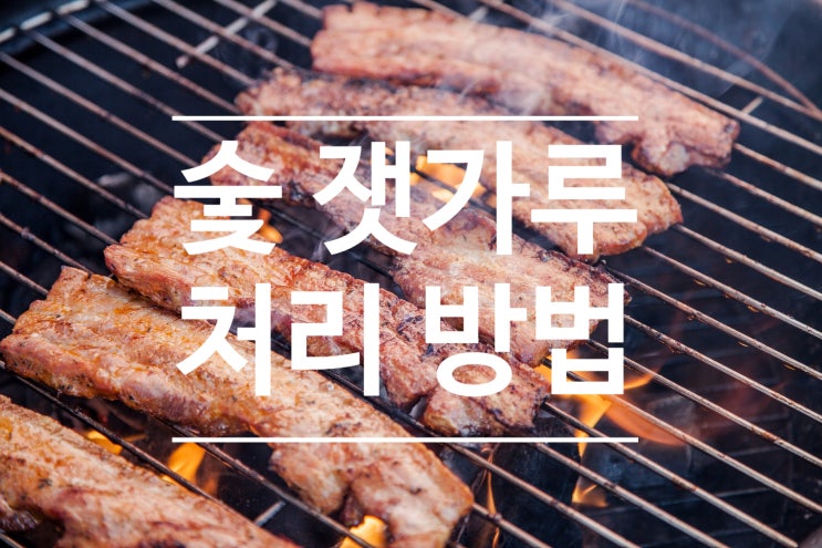  숯 재 폐기물처리 방법