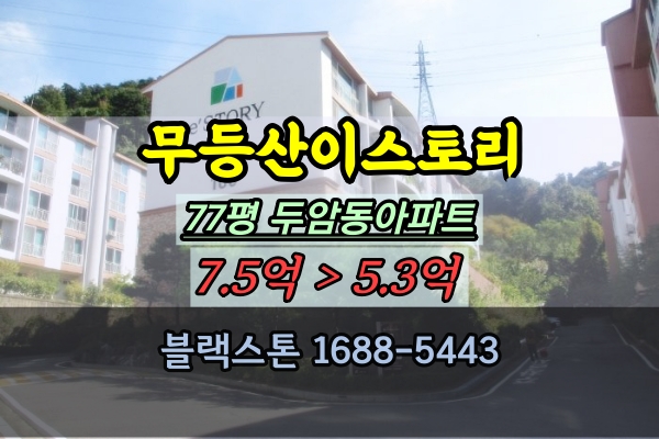  무등산이스토리 77평 경매 광주 북구 두암동아파트 대형평수