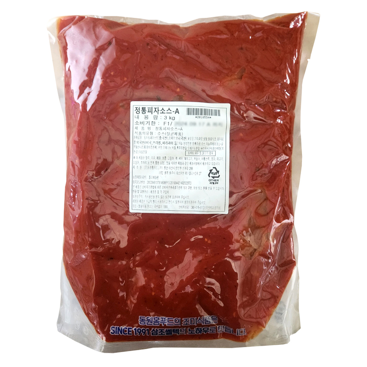  동원홈푸드 삼조쎌텍 정통피자소스A 3kg 대용량 업소용 황금레시피