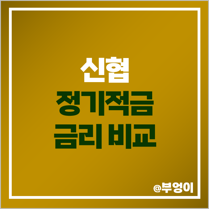 신협 정기적금 금리 비교 이자 높은 적금 특판 추천 신협 정기적금 금리 비교 이자 높은 적금 특판 추천