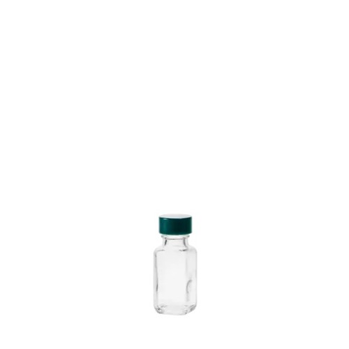  [유리초자] 15 ml 사각 광구병 15 ml Wide Mouth Square Bottle
