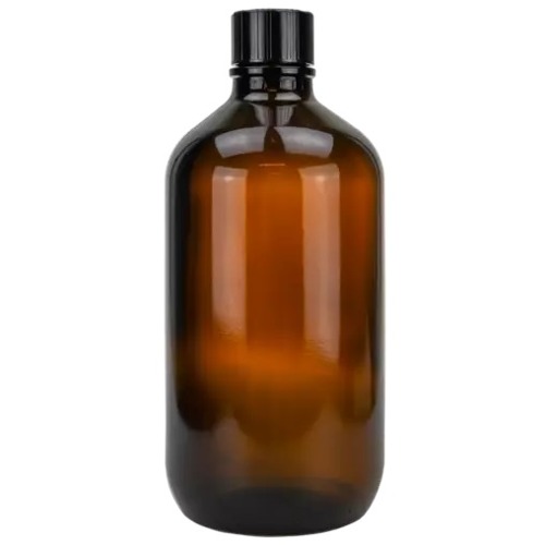  [유리초자] 1000 ml 엠버 보스턴 라운드 병 1000 ml Amber Boston Round Bottle