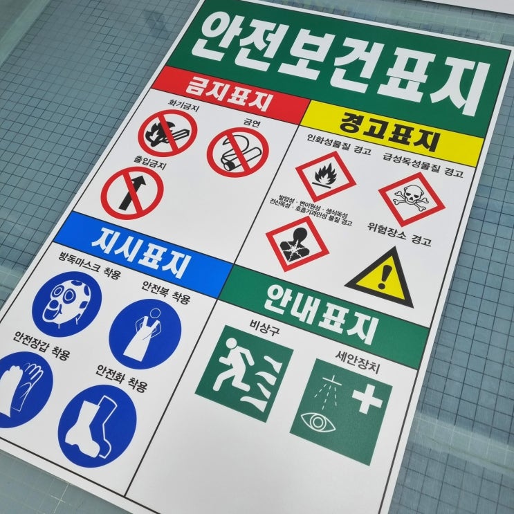  [산업안전표지판 인쇄·제작] MSDS / 안전보건표지 / 산업안전수칙 / 위험물저장소 / 각종 산업용 표지판 종류 부착이유 살펴보자