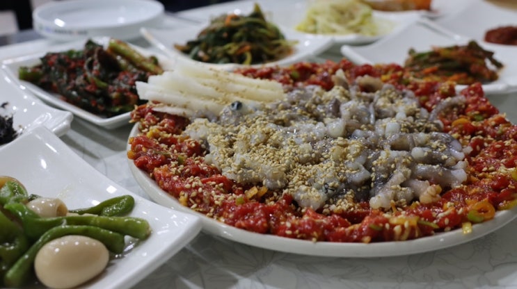  영암맛집, 중원회관, 육낙탕탕이 흡입하고 온 후기, 육회+낙지탕탕이