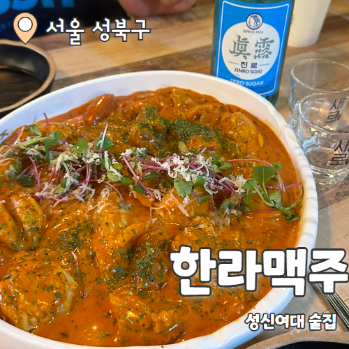  한라맥주 : 찜닭이 맛있는 제주도 분위기 성신여대술집