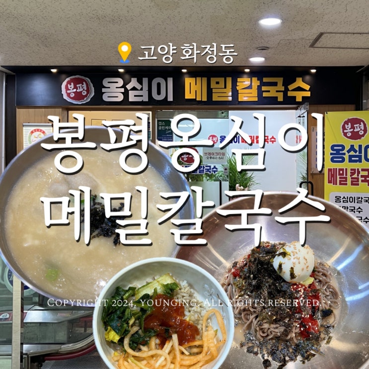  화정역 점심맛집 옹심이, 봉평옹심이메밀칼국수