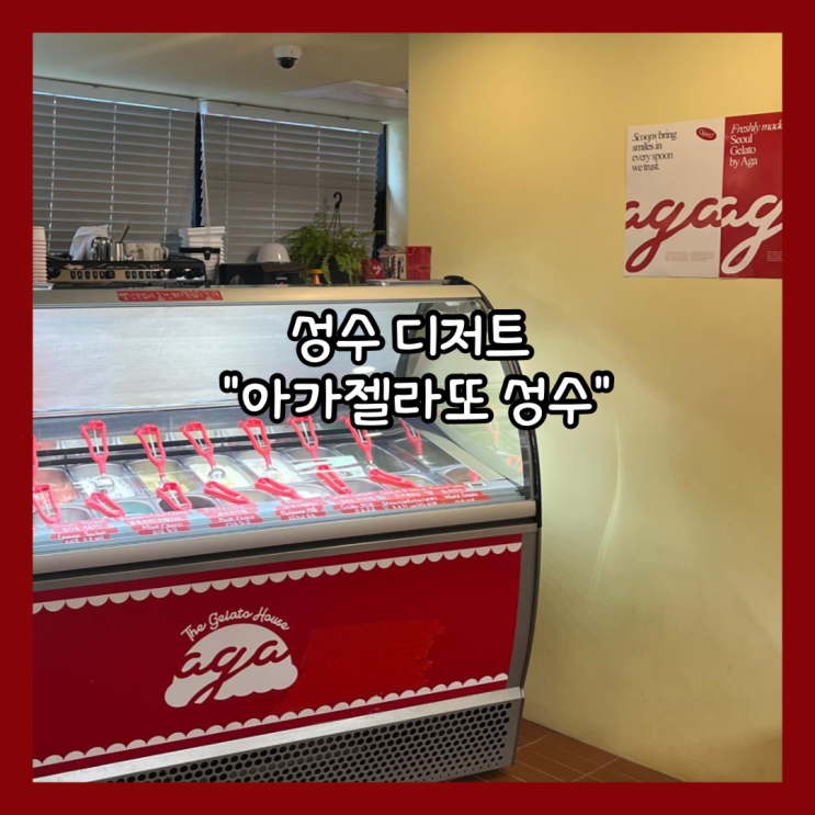  [성수] 젤라또, 소르베 맛집 "아가젤라또 성수" 내돈내산