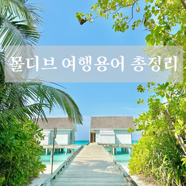 몰디브 리조트 비교 시 꼭 알아야 할 여행 용어 총정리