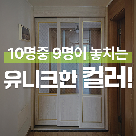  10명중 9명이 몰라서 놓치는..'유니크한 컬러'는? /수원 장안구 아파트 3연동중문 시공