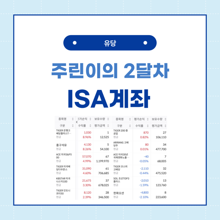  초보가 ISA계좌에 주식 투자 2달한 후기