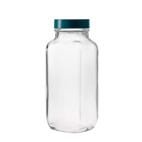  [유리초자] 480ml 사각 광구병 480 ml Wide Mouth Square Bottle