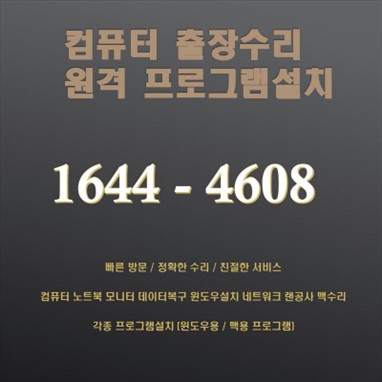 양산시 원동면 컴퓨터수리 출장 서비스: 다양한 컴퓨터 관련 작업 및 솔루션 제공