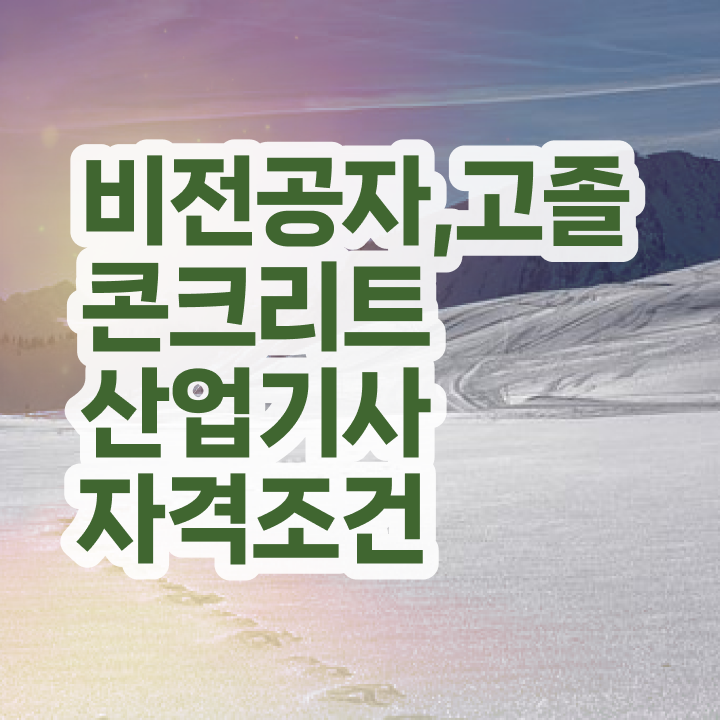  콘크리트산업기사 필기 콘크리트산업기사 취득 자격 경력 없이도 성공했어요