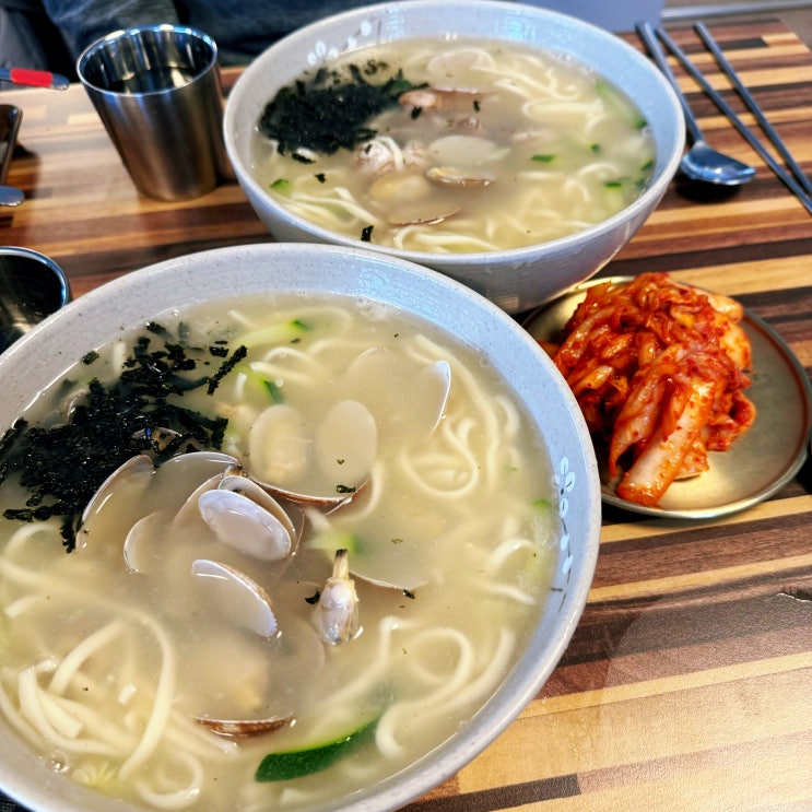  수유 우이천 맛집 동네 주민도 줄 서서 먹는 수유손칼국수 내돈내산