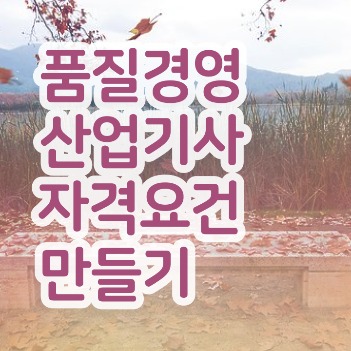  품질경영산업기사 실기 품질경영산업기사 취득 자격 콕콕 짚어드립니다